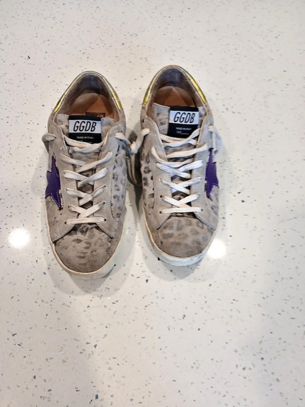 Golden Goose Super-Star Sneakers Gray & Purple EU 38 - Picture 4 of 16